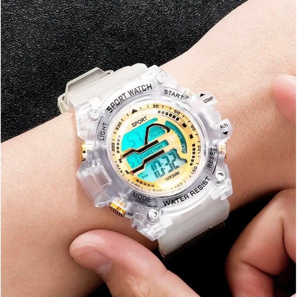 Mens LED Digital Watches Luminous Fashion Sport Waterproof Watches For Man Date - Picture 9 of 9